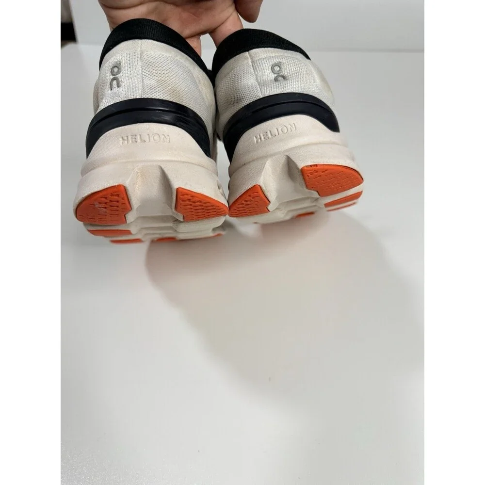 On Men's CloudTec White Orange Mesh Lace-Up Athletic Shoes Size 12